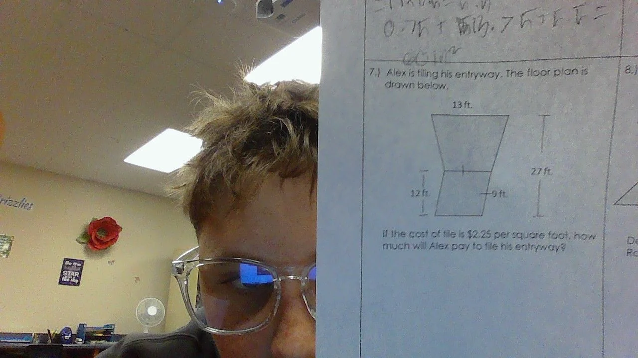 7.) alex is tiling his entryway. the floor plan is drawn below. if the …