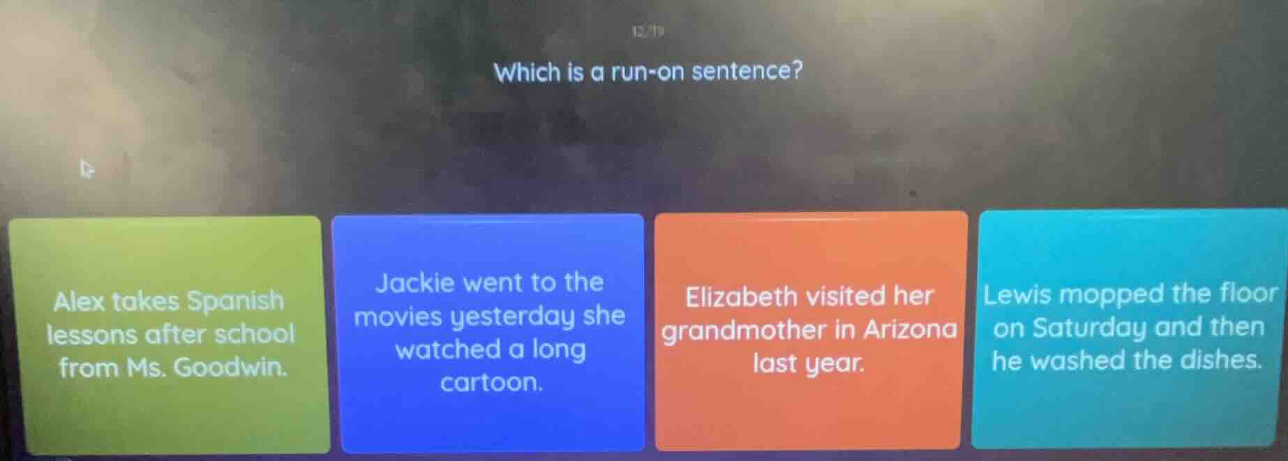 which is a run-on sentence? alex takes spanish lessons after school fro…