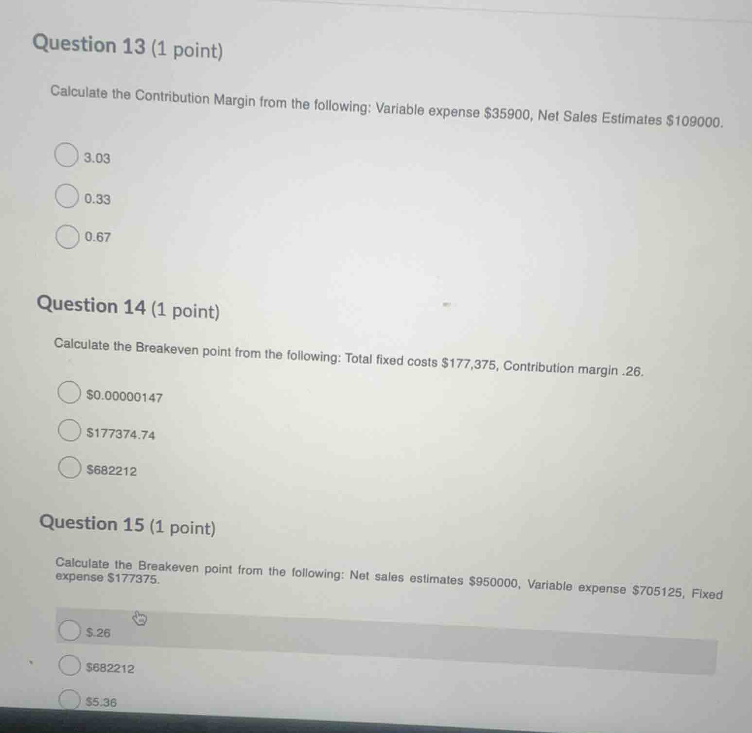 question 13 (1 point) calculate the contribution margin from the follow…