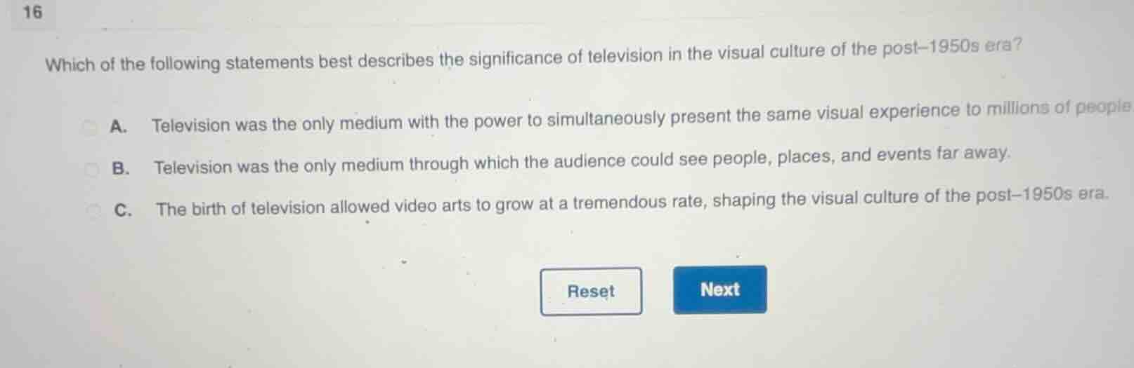 16 which of the following statements best describes the significance of…