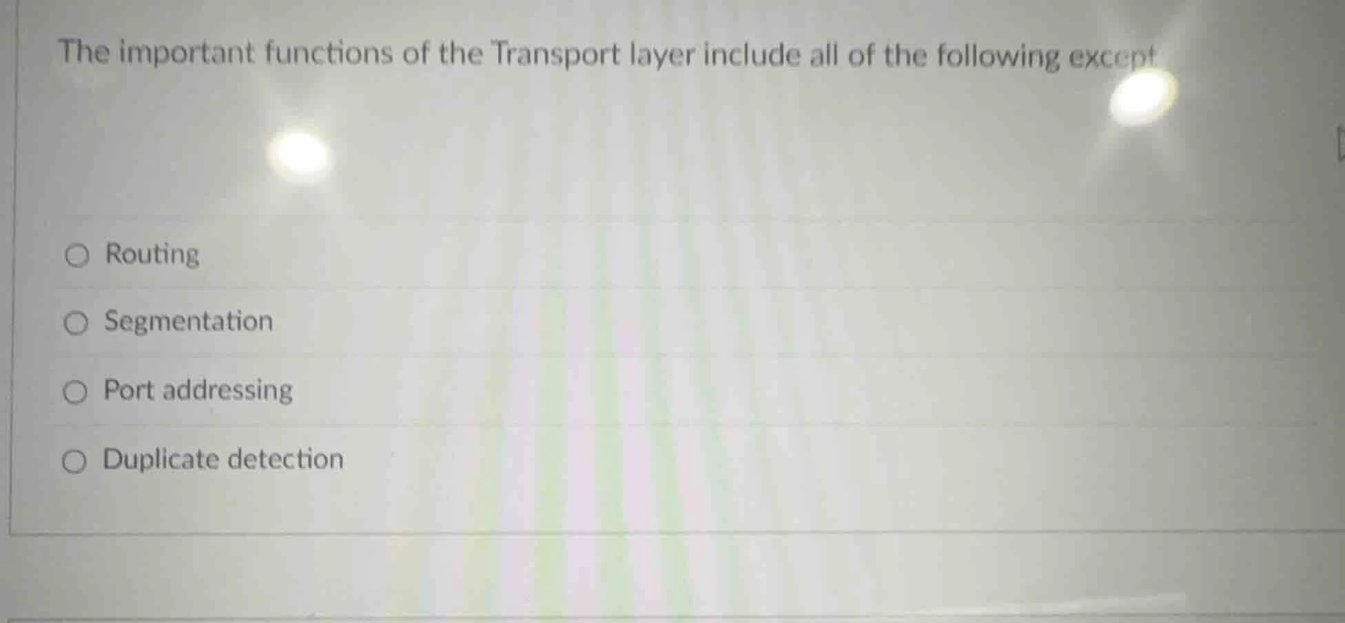the important functions of the transport layer include all of the follo…