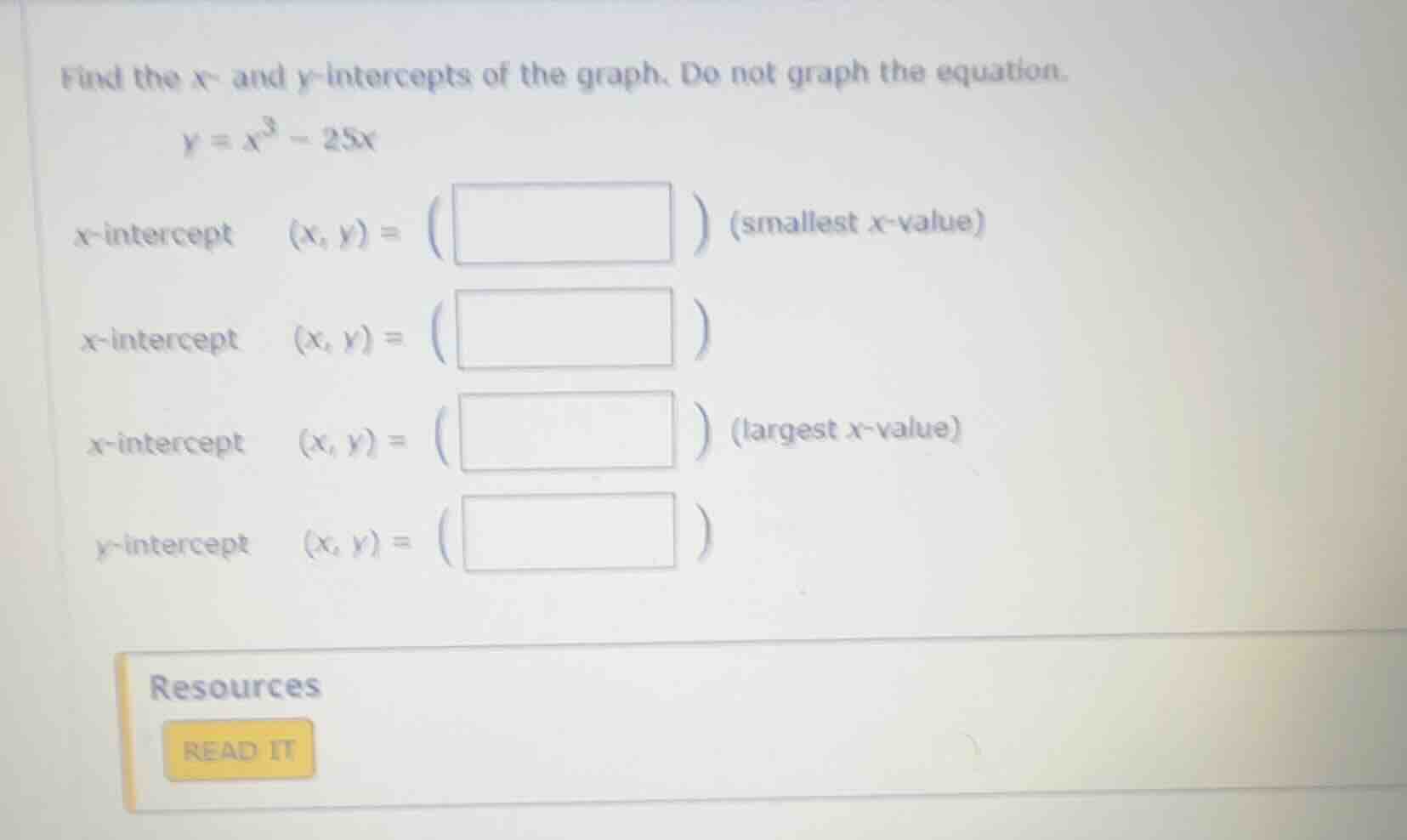 find the \\(x\\)- and \\(y\\)-intercepts of the graph. do not graph the…