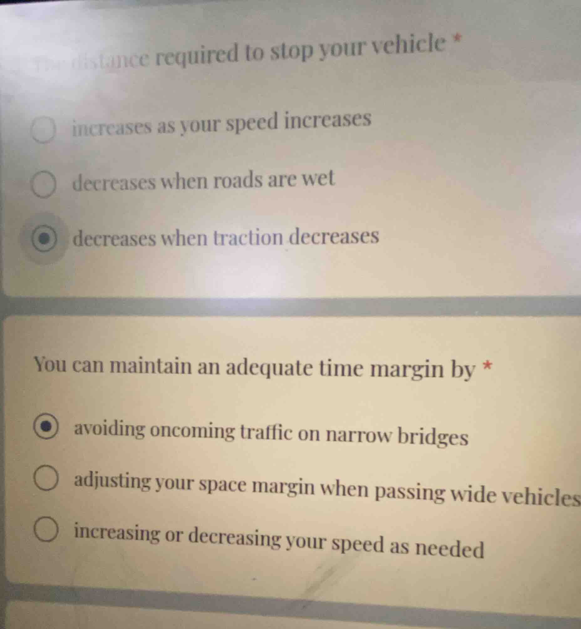 the distance required to stop your vehicle * - increases as your speed …