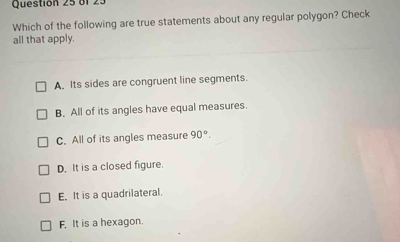 question 25 of 25 which of the following are true statements about any …