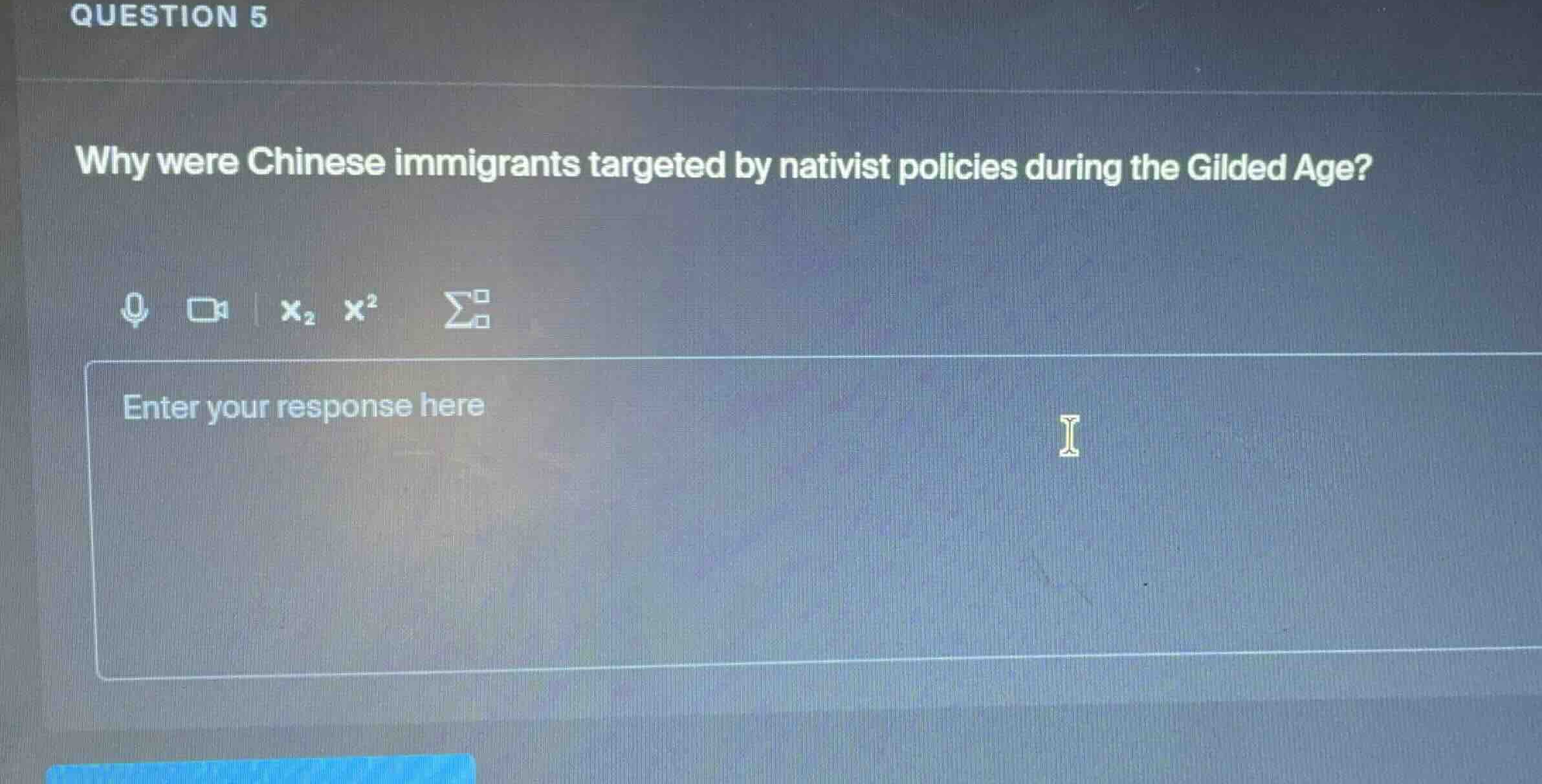 question 5 why were chinese immigrants targeted by nativist policies du…
