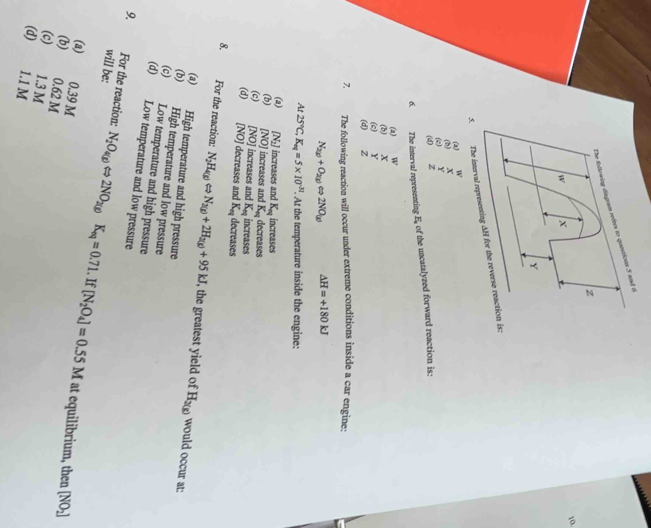 the following diagram refers to questions 5 and 6 5. the interval repre…