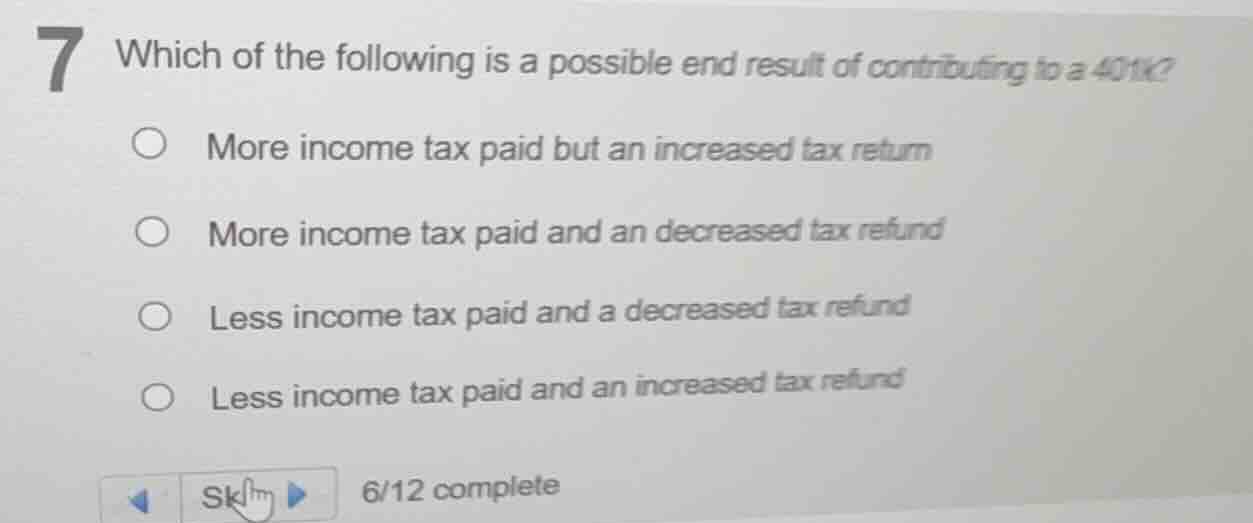 7 which of the following is a possible end result of contributing to a …