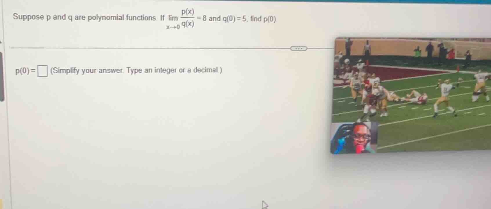 suppose p and q are polynomial functions. if \\(\\lim_{x \\to 0} \\frac…