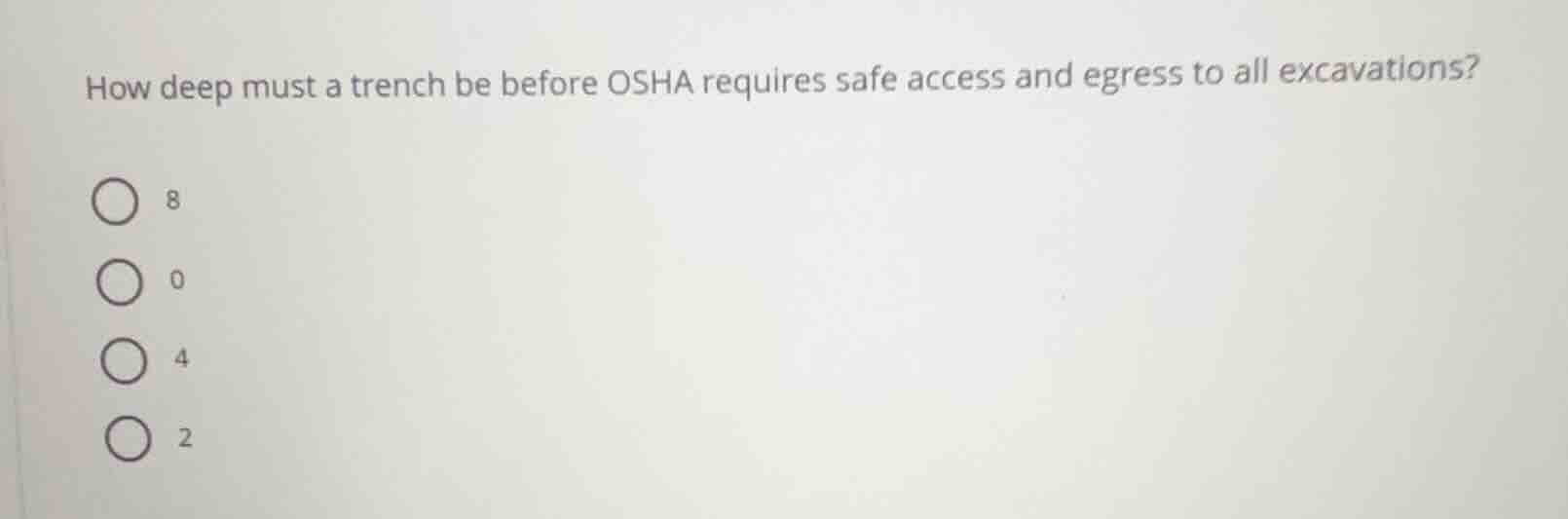 how deep must a trench be before osha requires safe access and egress t…
