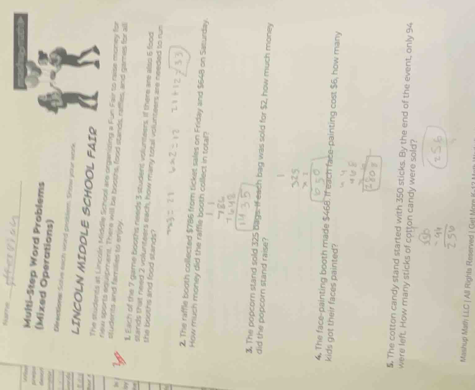 multi-step word problems (mixed operations) directions: solve each word…