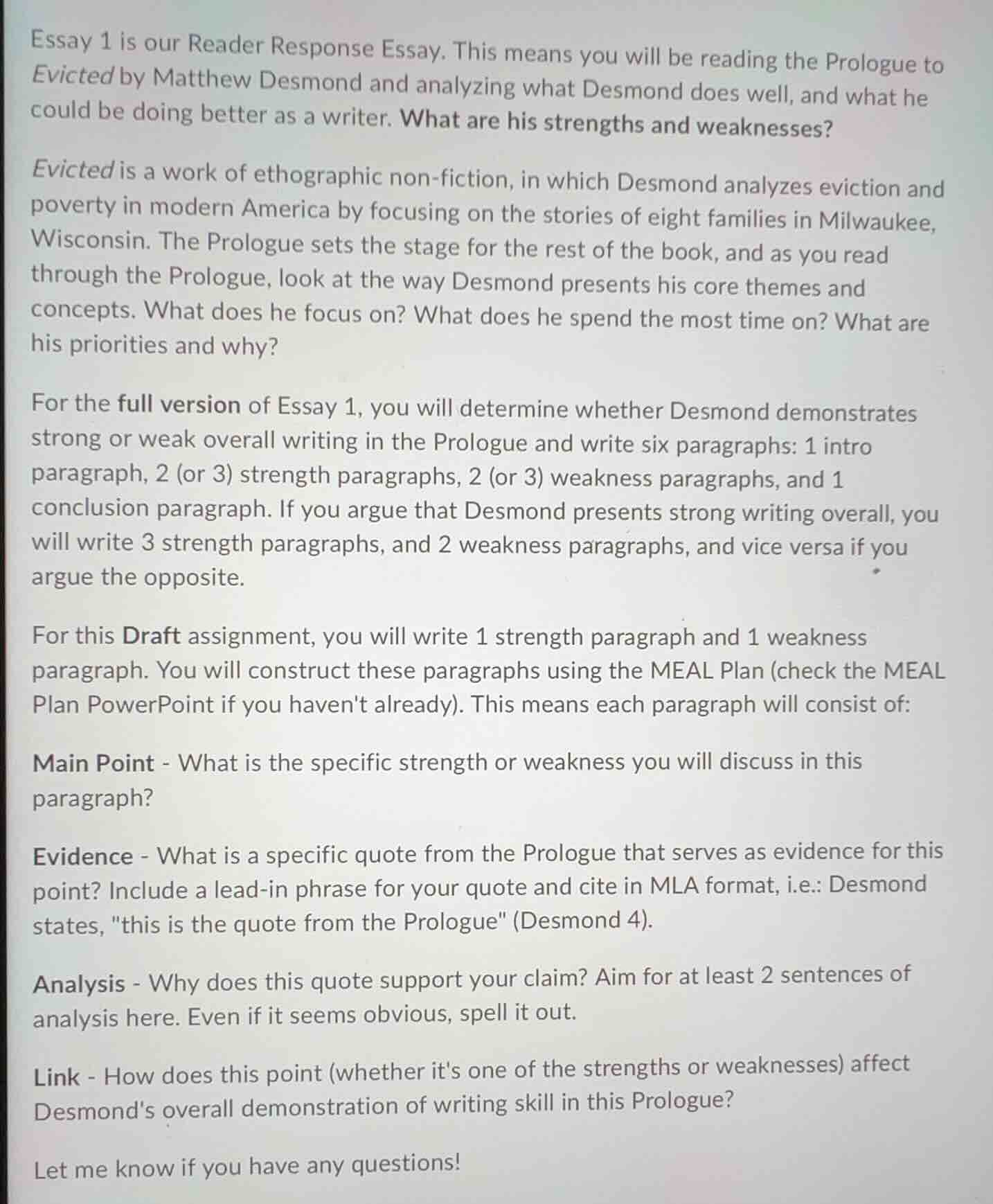 essay 1 is our reader response essay. this means you will be reading th…