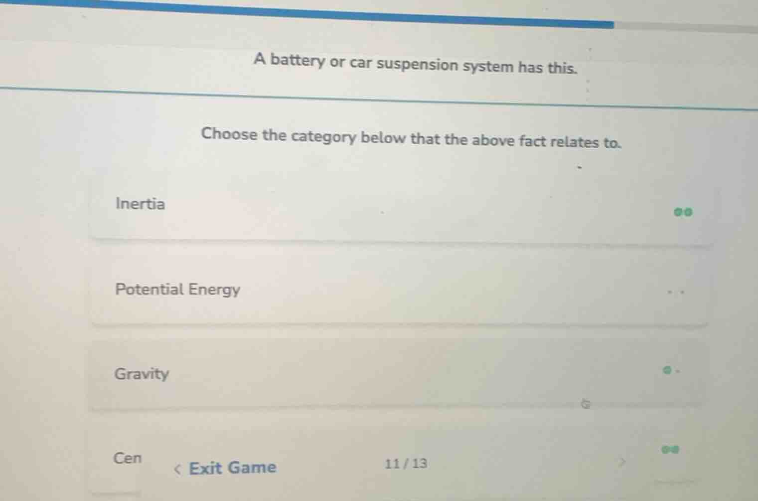 a battery or car suspension system has this. choose the category below …