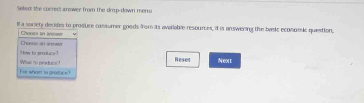 select the correct answer from the drop-down menu if a society decides …