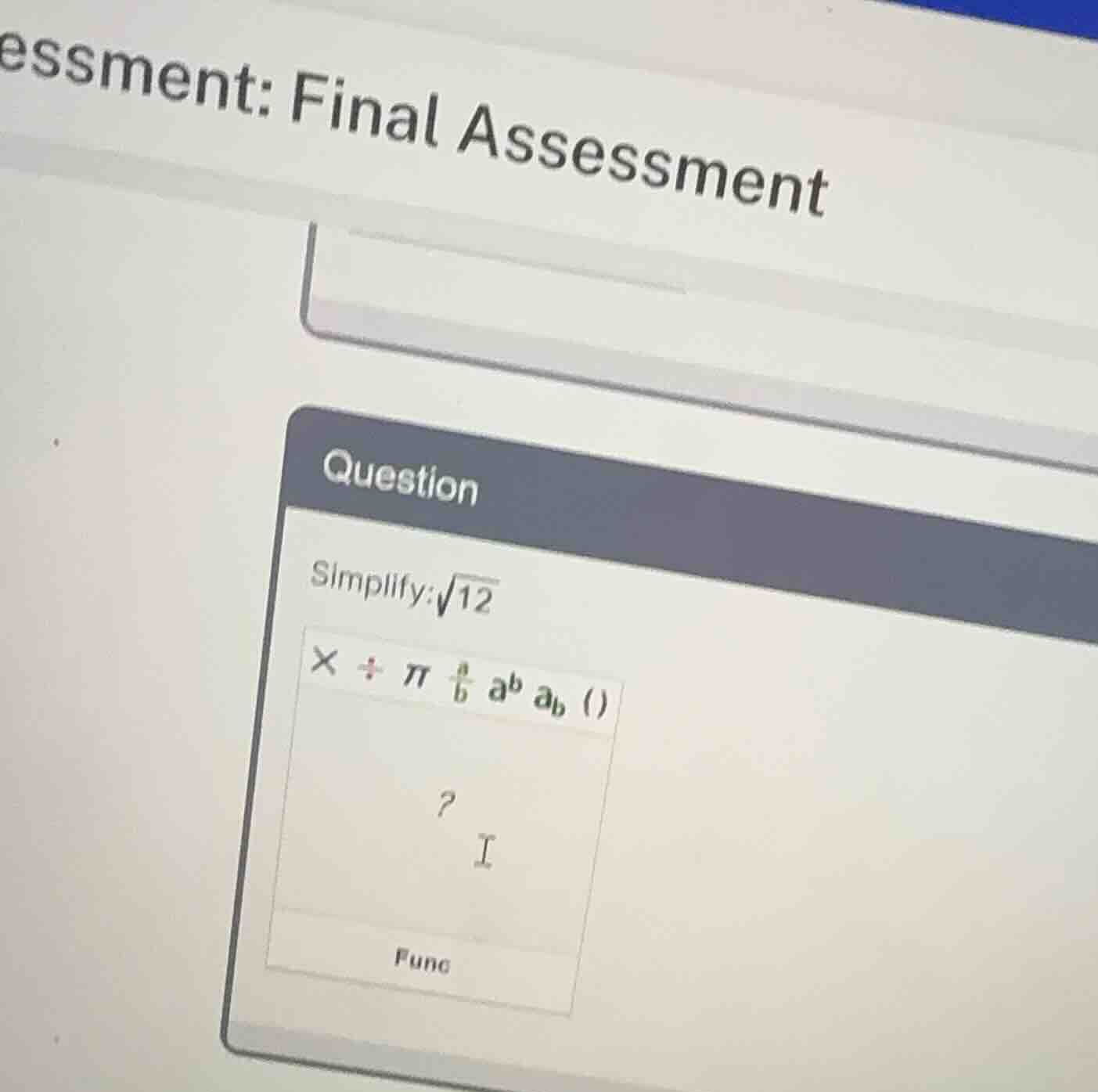 simplify: \\(\\sqrt{12}\\)