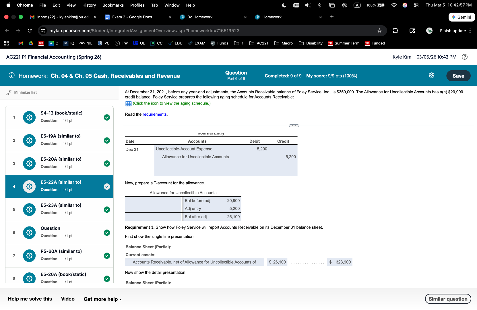 at december 31, 2021, before any year-end adjustments, the accounts rec…