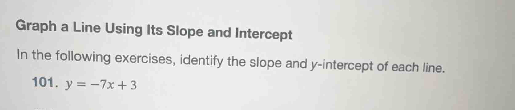 graph a line using its slope and intercept in the following exercises, …