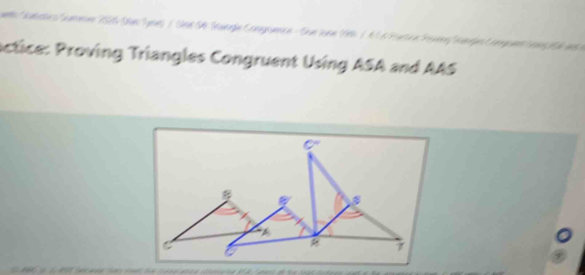 practice: proving triangles congruent using asa and aas \\(\\triangle a…