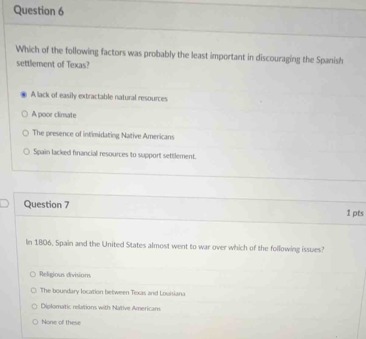 question 6 which of the following factors was probably the least import…