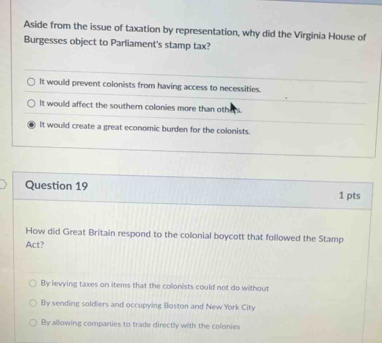 aside from the issue of taxation by representation, why did the virgini…