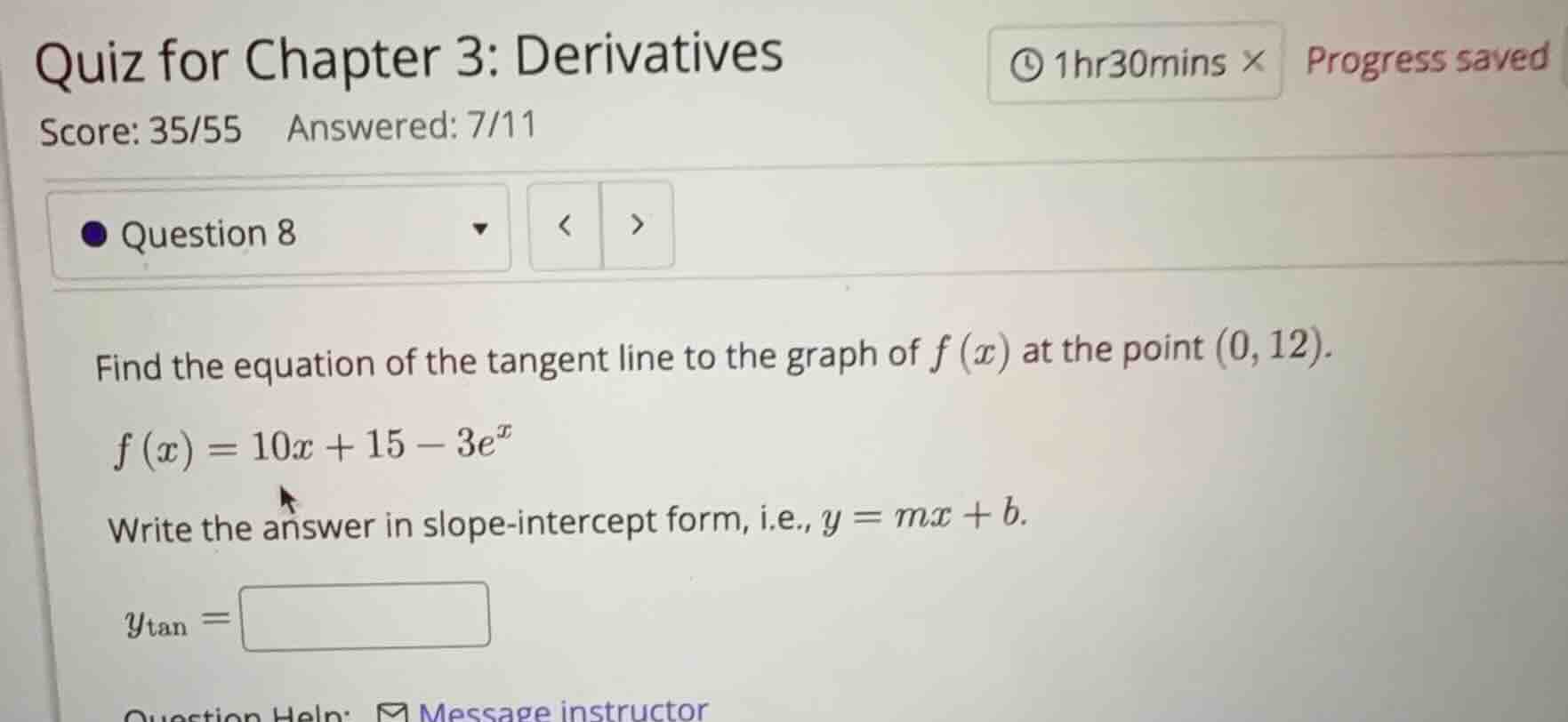 find the equation of the tangent line to the graph of (f(x)) at the poi…