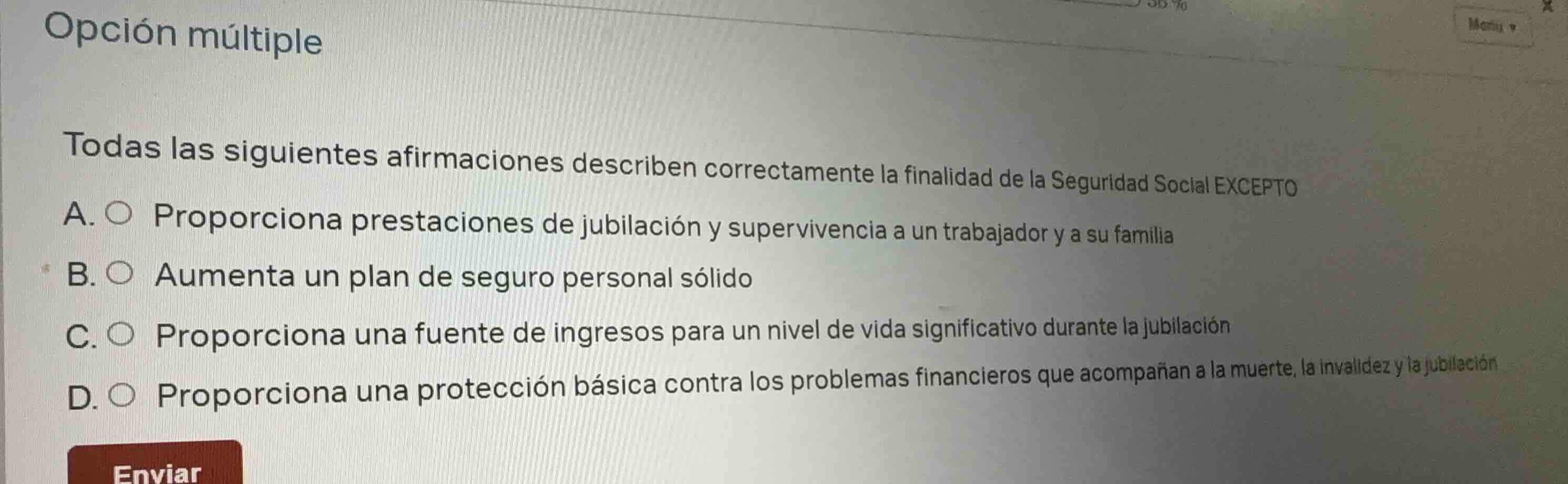 opción múltiple todas las siguientes afirmaciones describen correctamen…