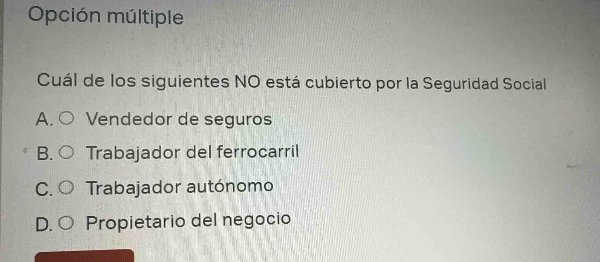 opción múltiple cuál de los siguientes no está cubierto por la segurida…