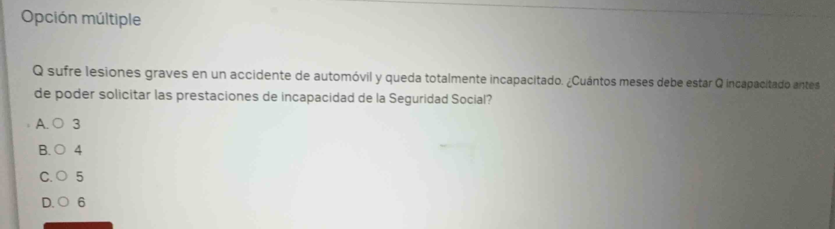opción múltiple q sufre lesiones graves en un accidente de automóvil y …