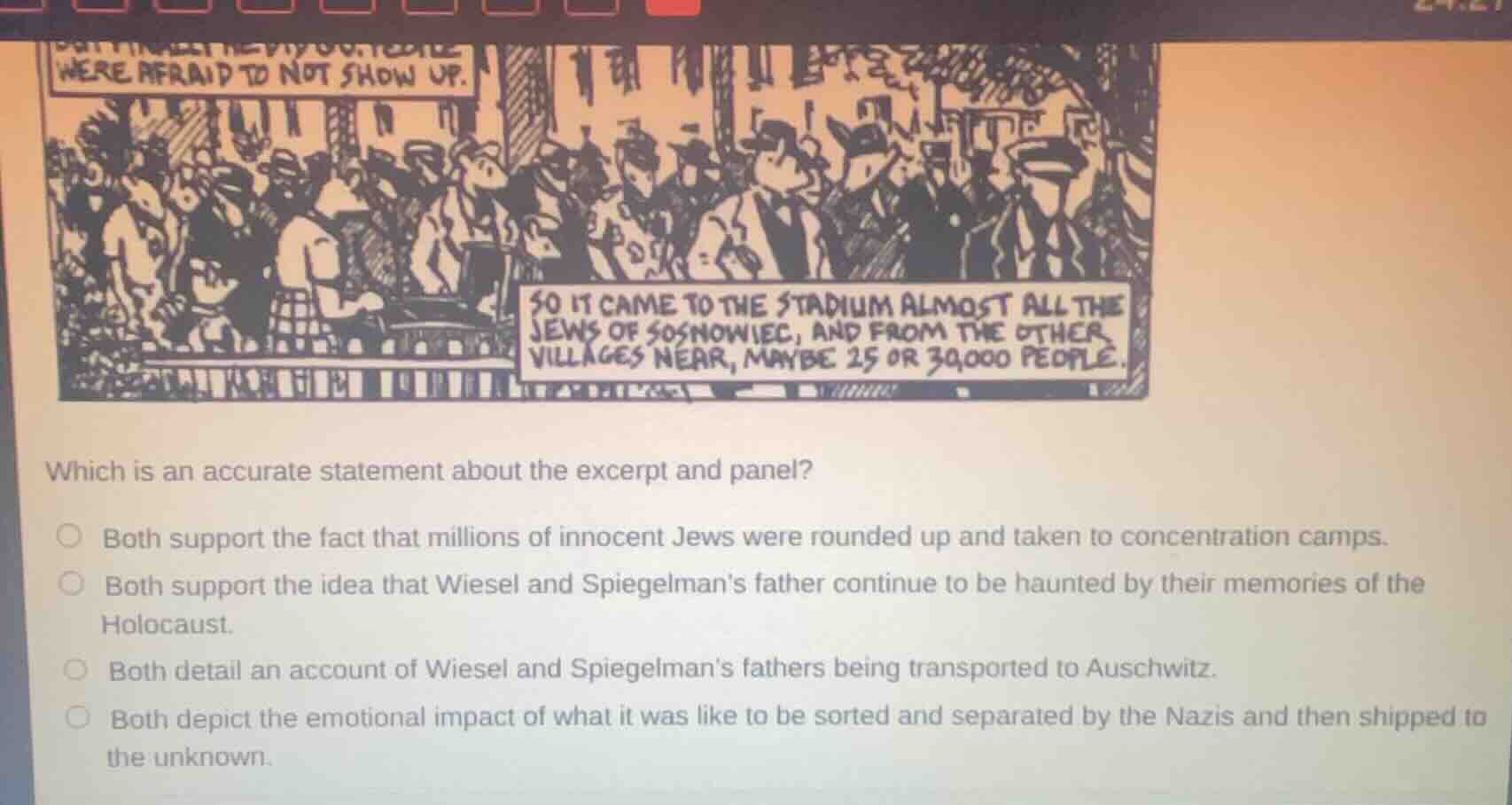 which is an accurate statement about the excerpt and panel? both suppor…