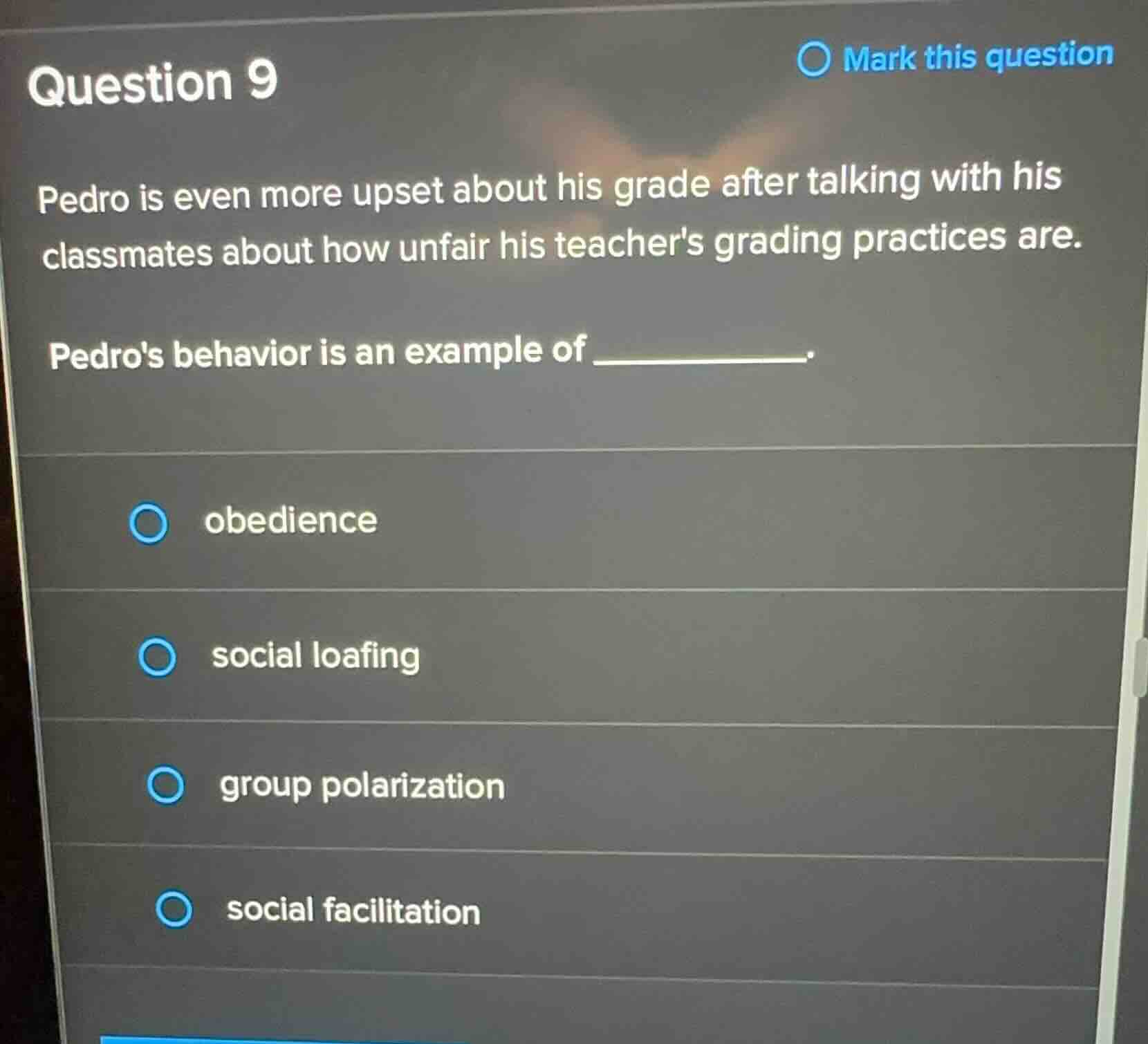 question 9 pedro is even more upset about his grade after talking with …