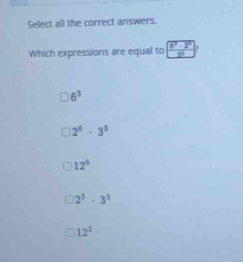 select all the correct answers. which expressions are equal to \\(\\fra…