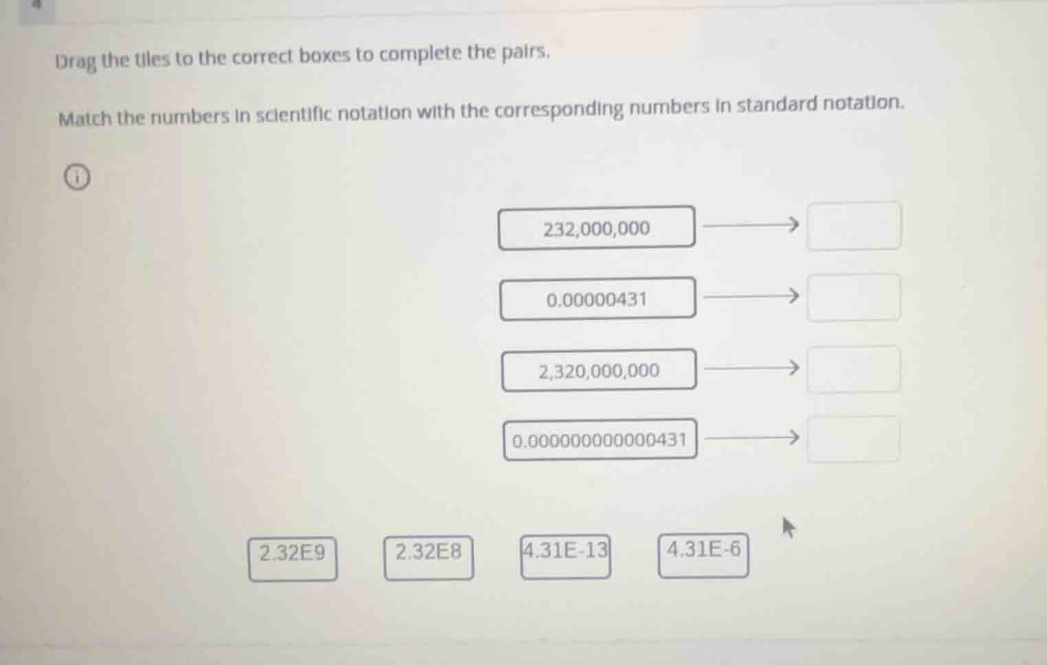drag the tiles to the correct boxes to complete the pairs. match the nu…