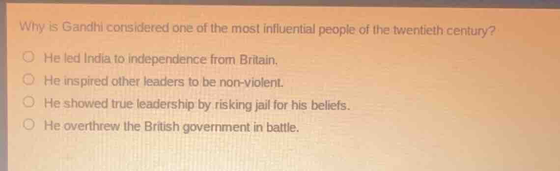 why is gandhi considered one of the most influential people of the twen…