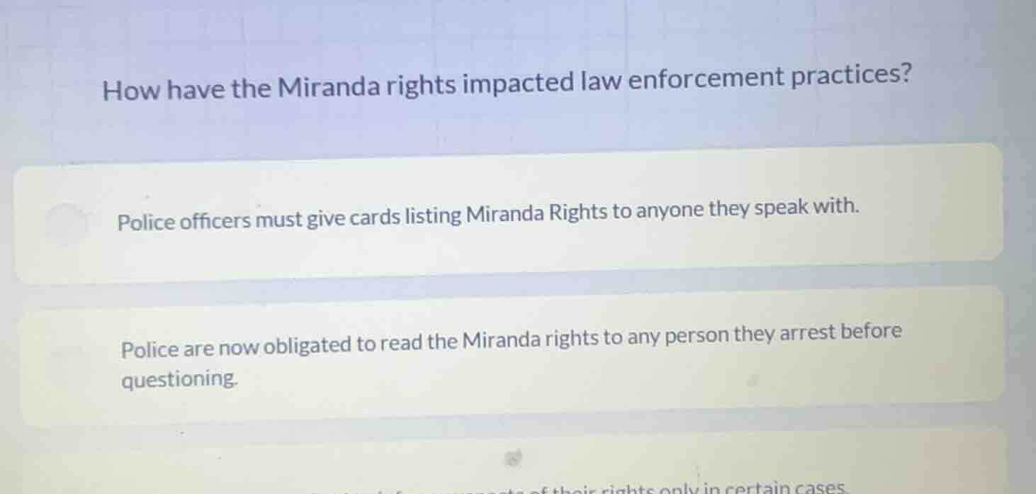 how have the miranda rights impacted law enforcement practices? police …