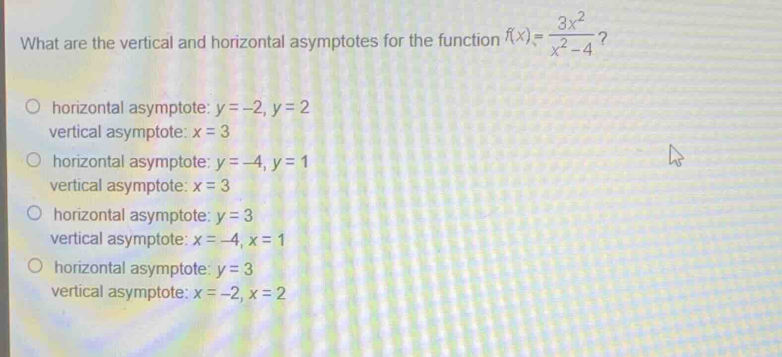 what are the vertical and horizontal asymptotes for the function \\(f(x…