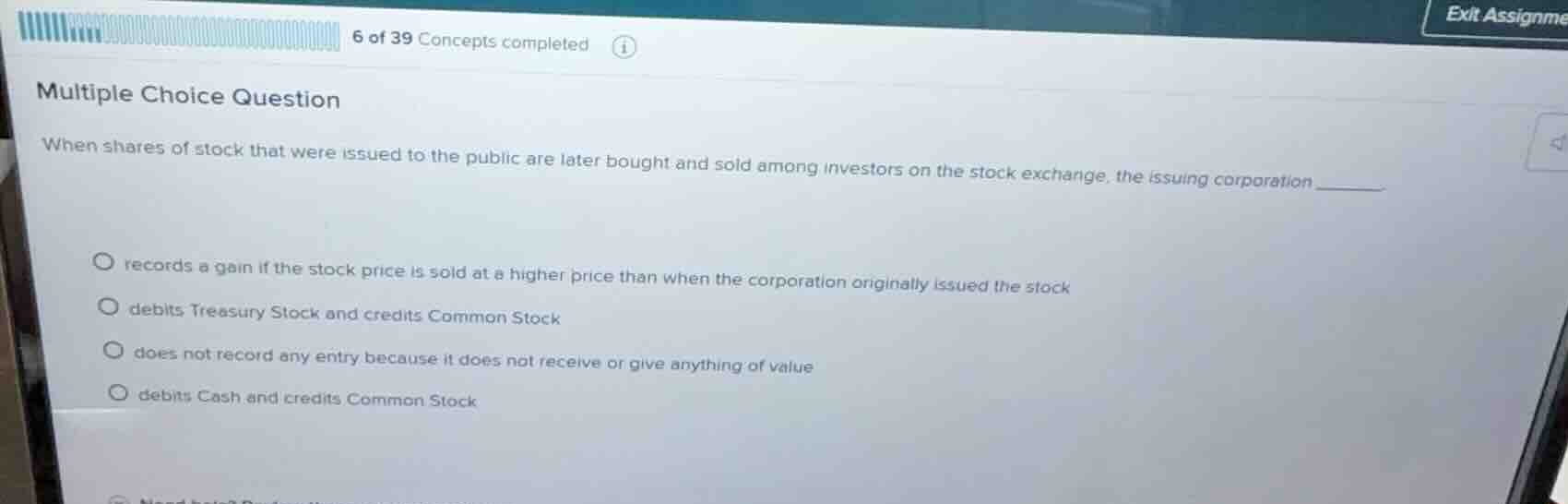 multiple choice question when shares of stock that were issued to the p…