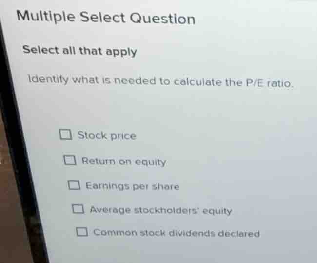 multiple select question select all that apply identify what is needed …