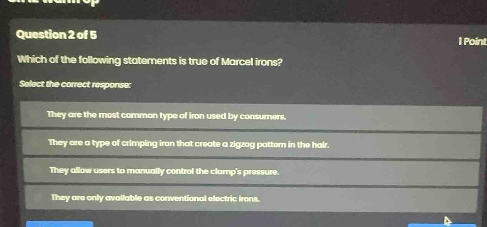 question 2 of 5 which of the following statements is true of marcel iro…
