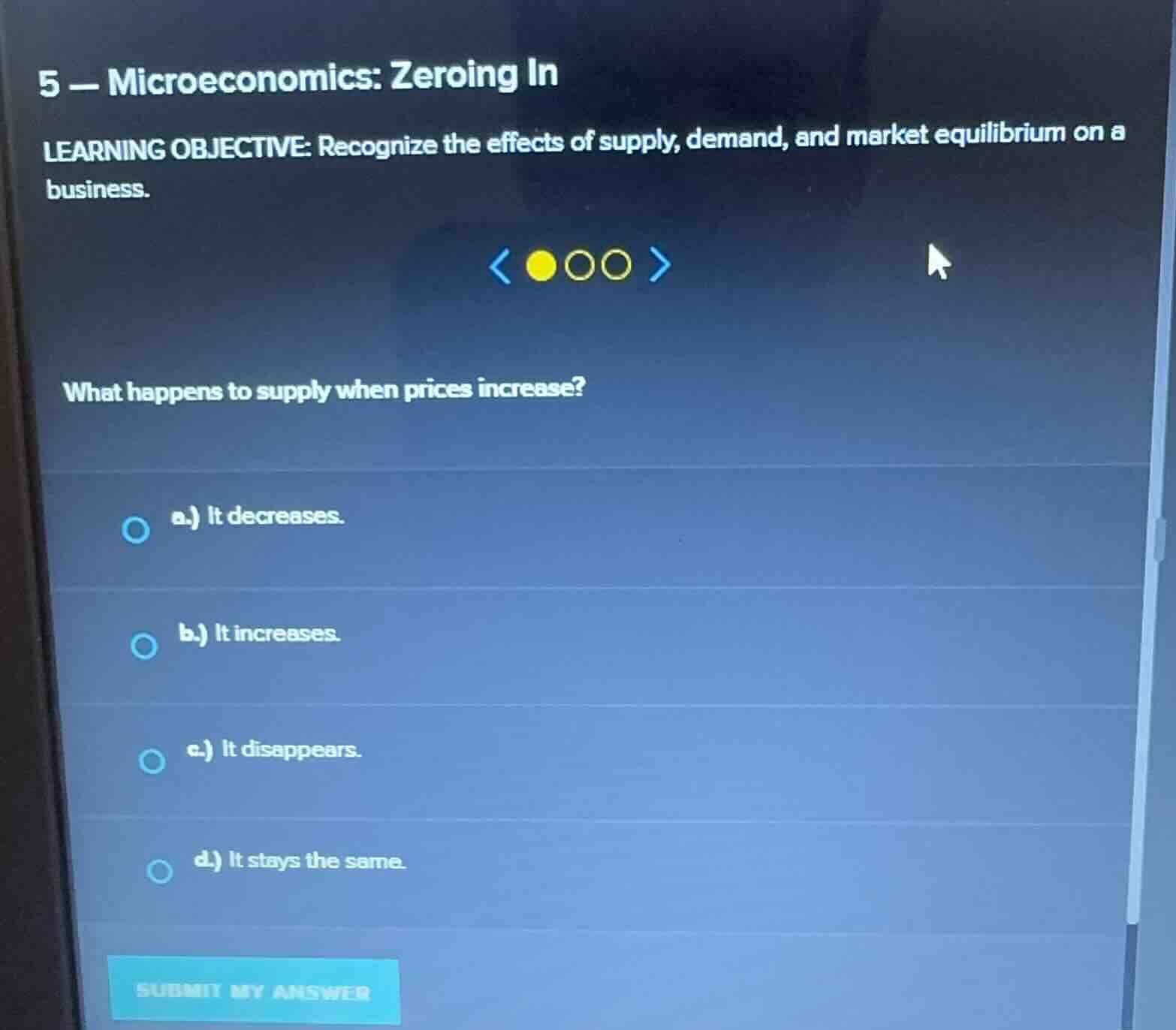 5 - microeconomics: zeroing in learning objective: recognize the effect…