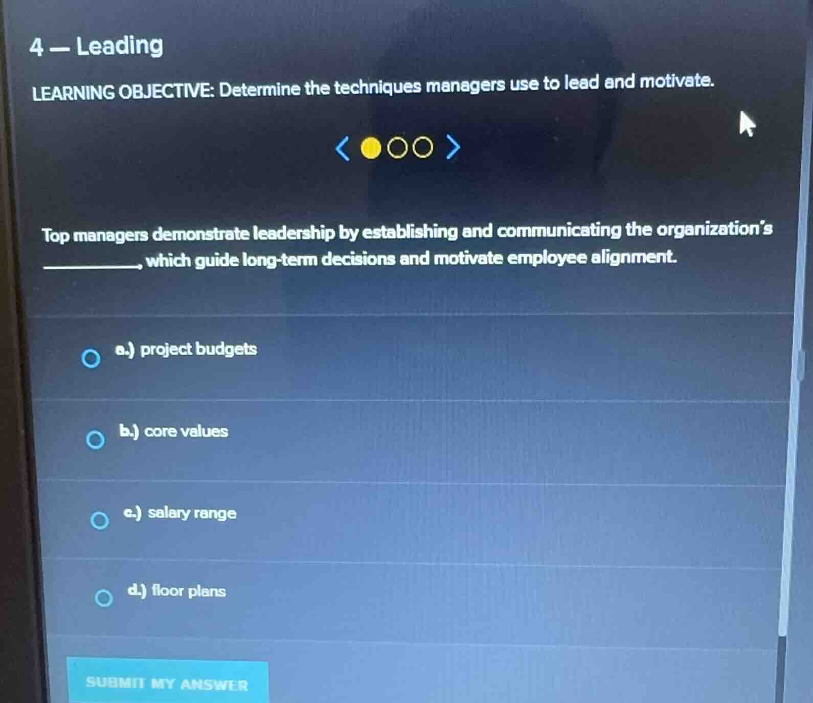 4 - leading learning objective: determine the techniques managers use t…