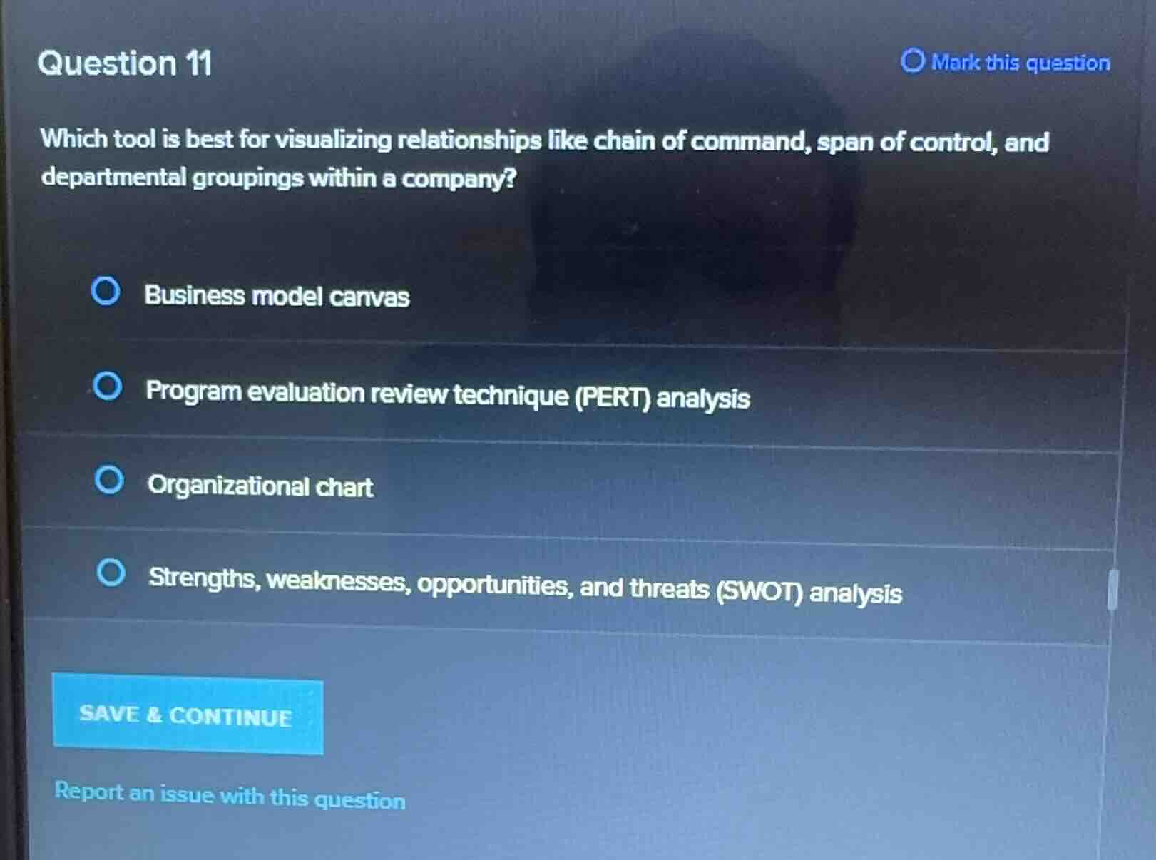 question 11 which tool is best for visualizing relationships like chain…