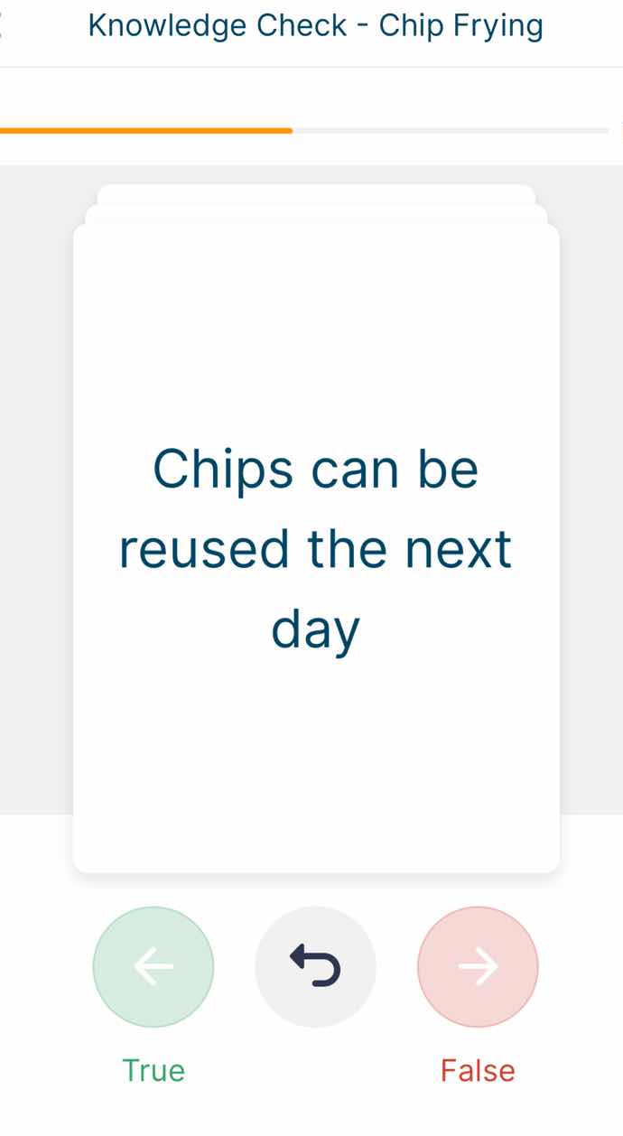 knowledge check - chip frying chips can be reused the next day true fal…