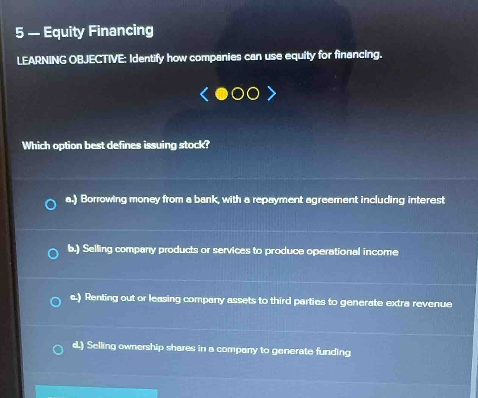 5 - equity financing learning objective: identify how companies can use…