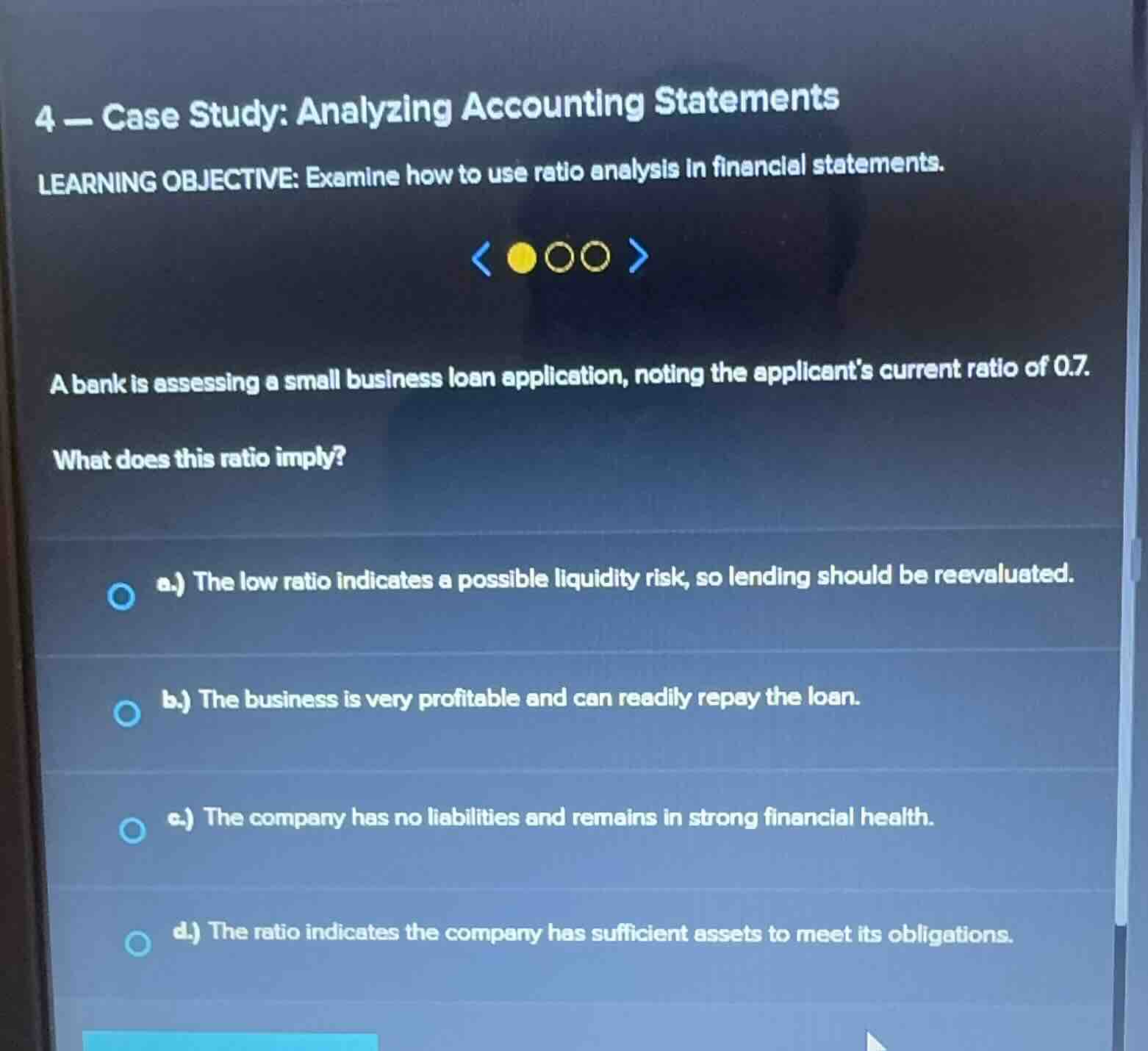 4 - case study: analyzing accounting statements learning objective: exa…