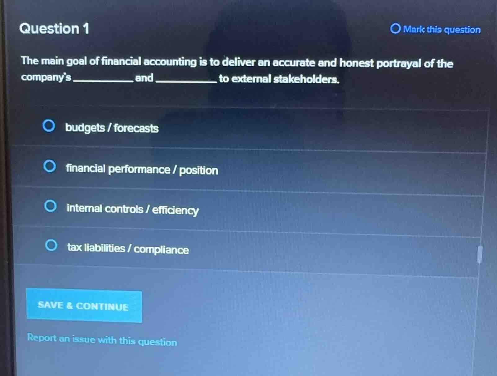 question 1 the main goal of financial accounting is to deliver an accur…