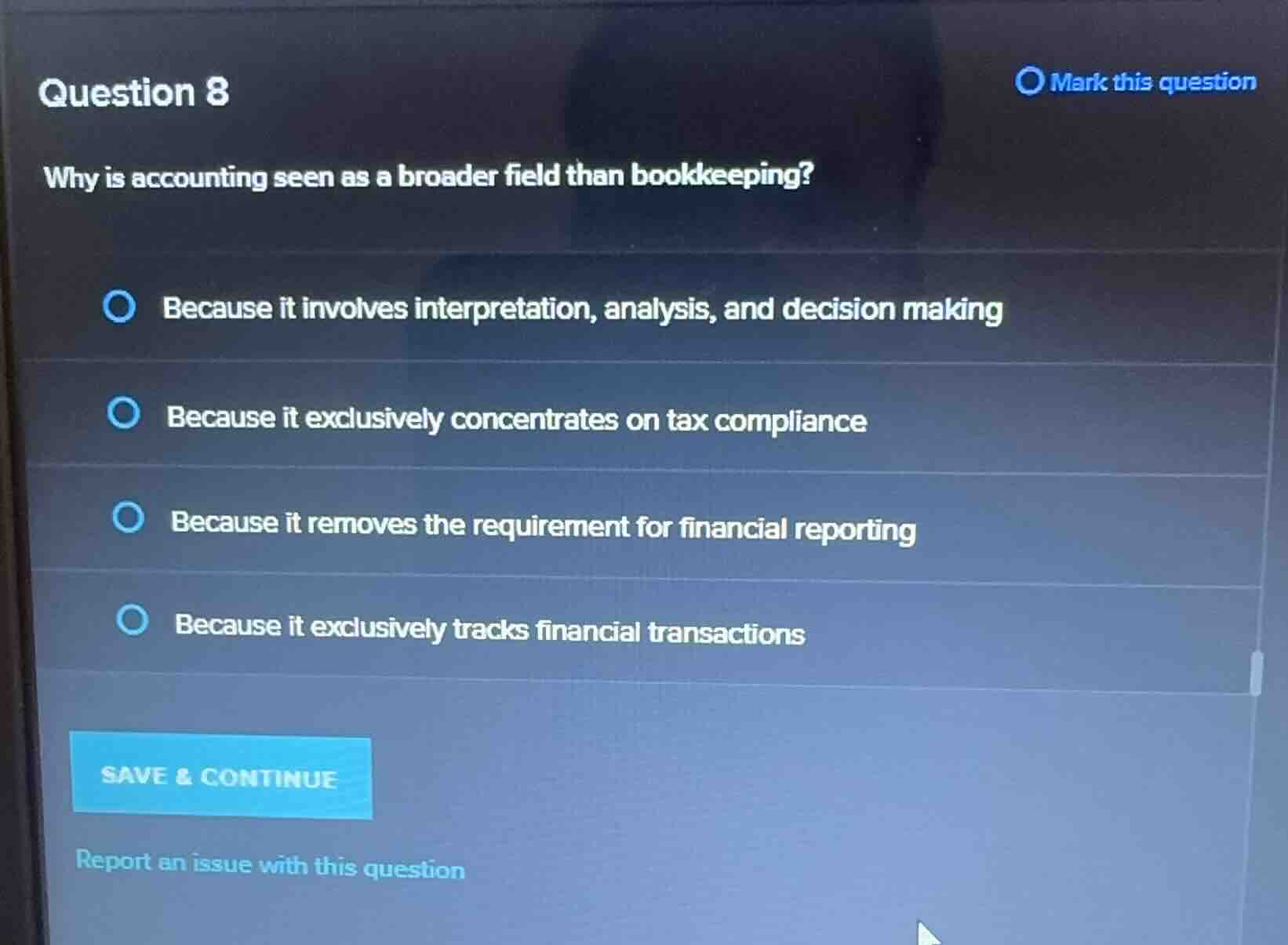 question 8 why is accounting seen as a broader field than bookkeeping? …
