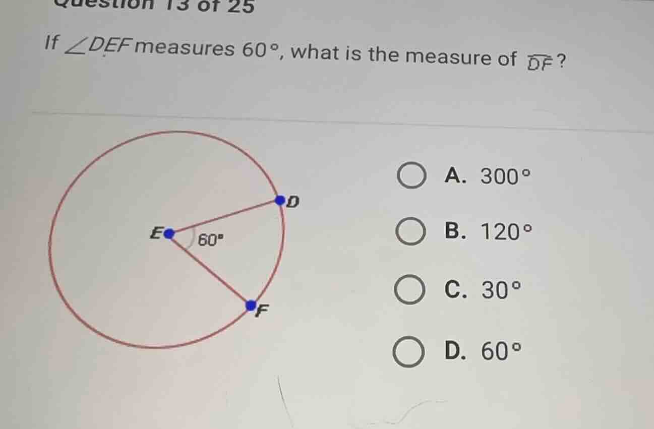 if \\(\\angle def\\) measures \\(60^\\circ\\), what is the measure of \…