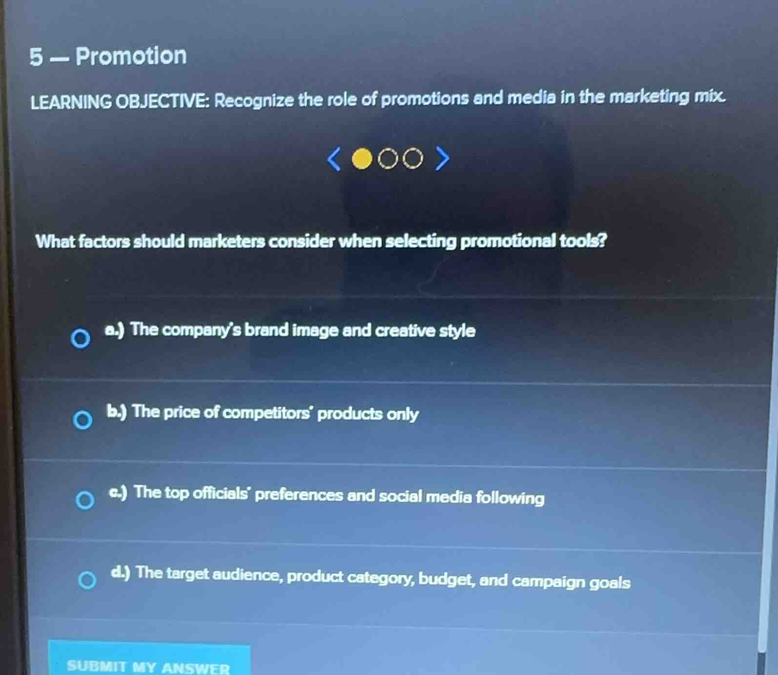 5 - promotion learning objective: recognize the role of promotions and …