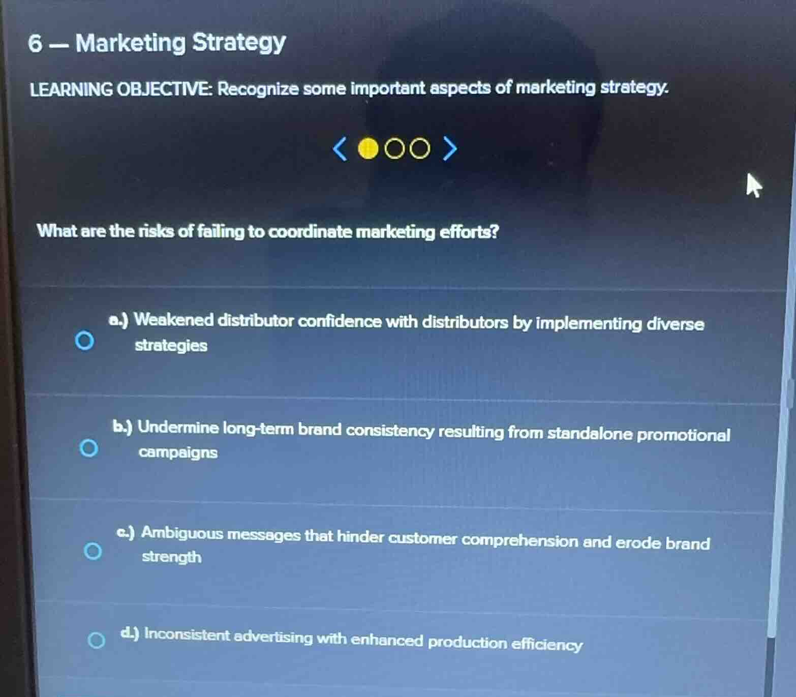6 - marketing strategy learning objective: recognize some important asp…