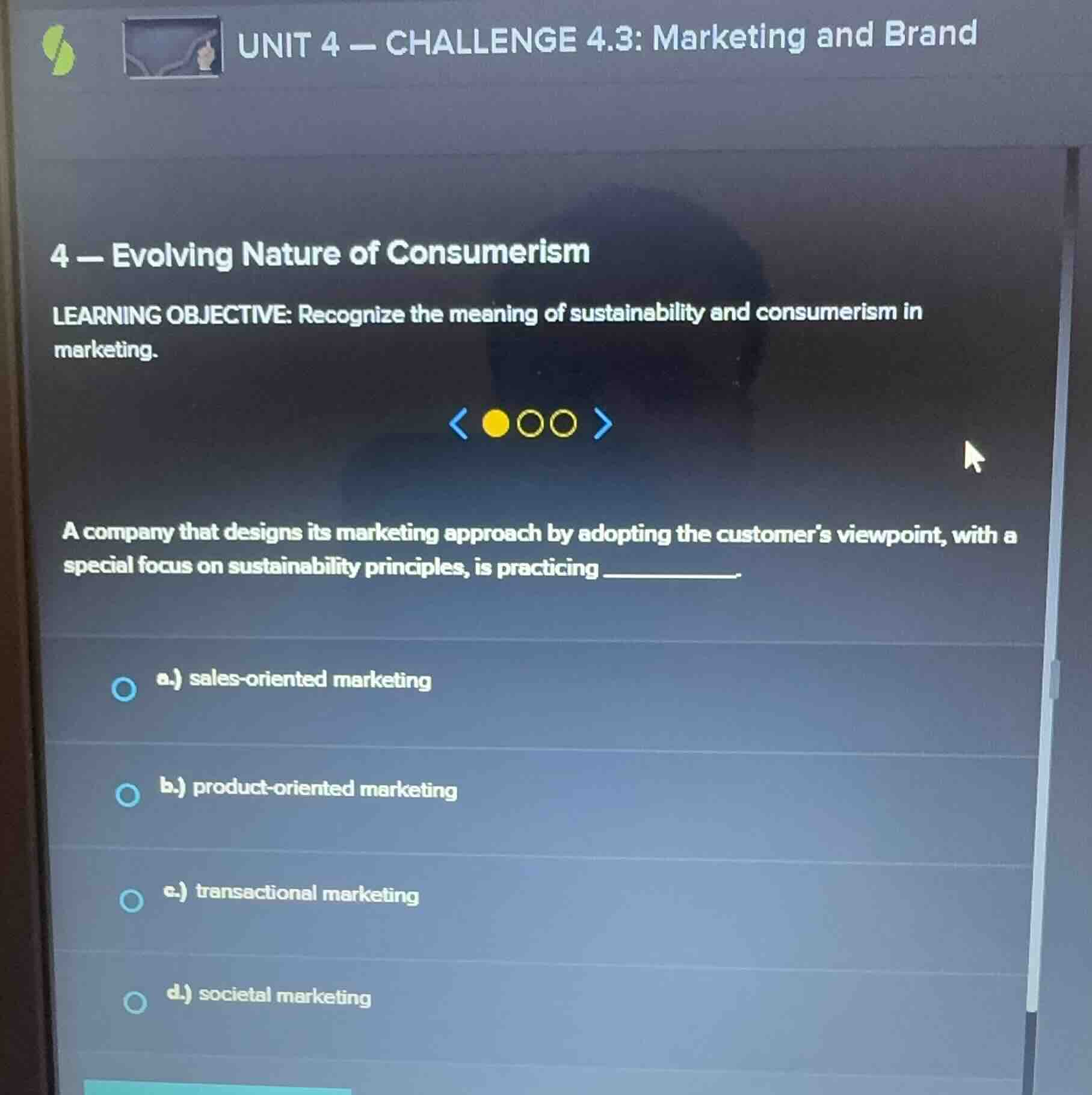 unit 4 - challenge 4.3: marketing and brand 4 - evolving nature of cons…