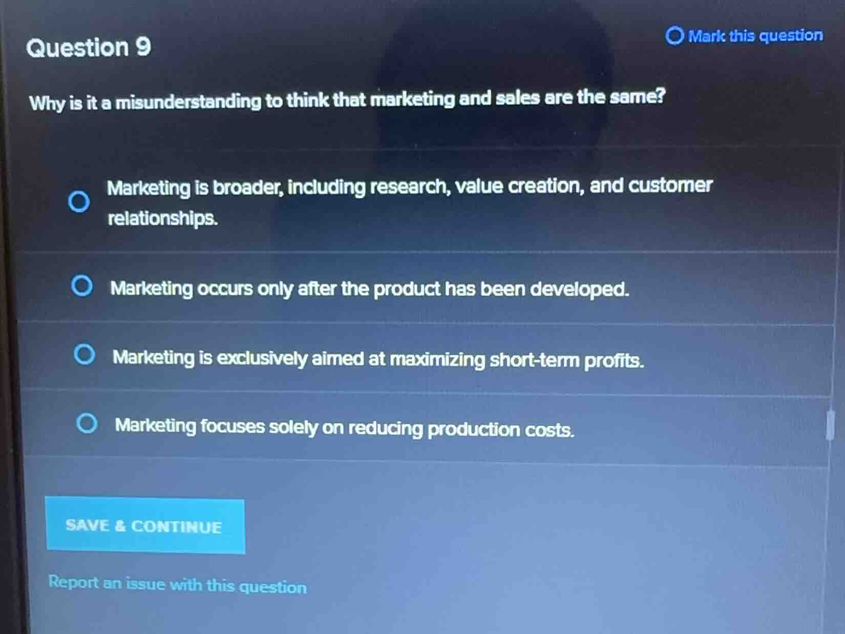 question 9 why is it a misunderstanding to think that marketing and sal…
